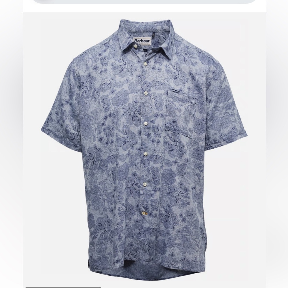 Barbour Rakehead Summer Shirt Blue Patterned XL
